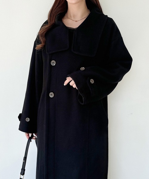 Meiru（メイル）の「オーバーサイズスタンドカラーロングコート 