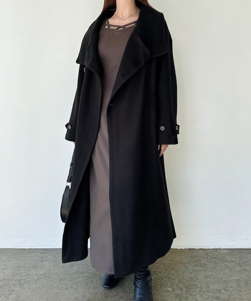 Meiru（メイル）の「オーバーサイズスタンドカラーロングコート 