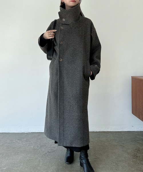 Meiru（メイル）の「オーバーサイズスタンドカラーロングコート 