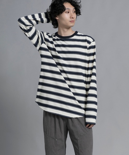 aimoha(アイモハ)の「aimoha men Classic Stripes Crewneck Sweater(スウェット・メンズ・ブラック/グレー/ブルー・MEDIUM/LARGE/X-LARGE/XX-LARGE/XXX-LARGE)」の3枚目の写真