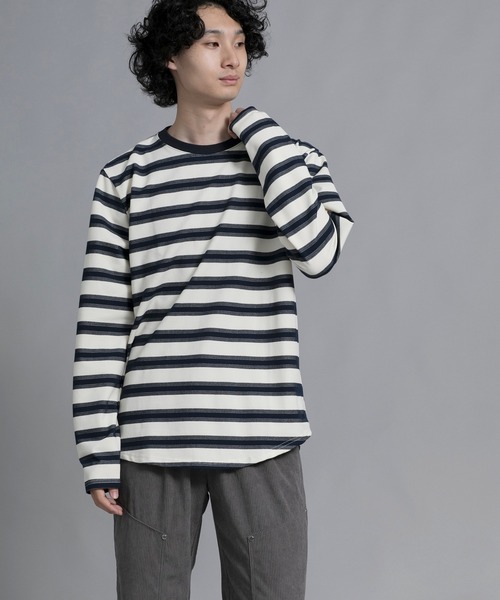 aimoha(アイモハ)の「aimoha men Classic Stripes Crewneck Sweater(スウェット・メンズ・ブラック/グレー/ブルー・MEDIUM/LARGE/X-LARGE/XX-LARGE/XXX-LARGE)」の6枚目の写真