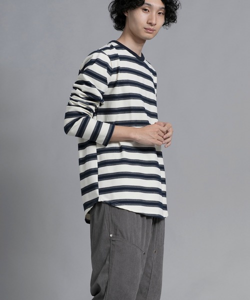 aimoha(アイモハ)の「aimoha men Classic Stripes Crewneck Sweater(スウェット・メンズ・ブラック/グレー/ブルー・MEDIUM/LARGE/X-LARGE/XX-LARGE/XXX-LARGE)」の8枚目の写真