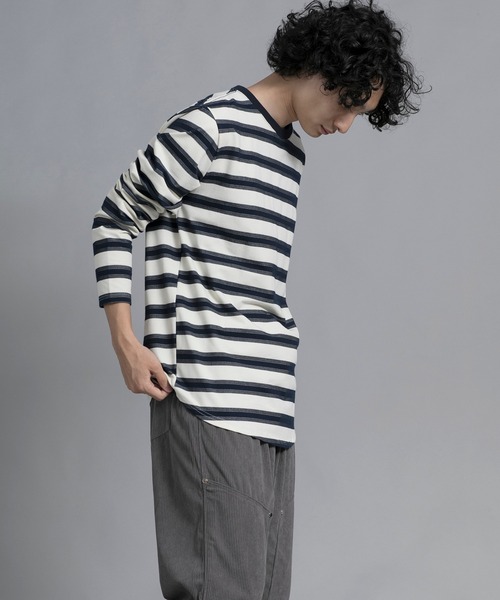 aimoha(アイモハ)の「aimoha men Classic Stripes Crewneck Sweater(スウェット・メンズ・ブラック/グレー/ブルー・MEDIUM/LARGE/X-LARGE/XX-LARGE/XXX-LARGE)」の9枚目の写真