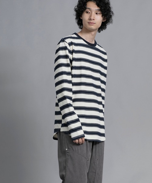aimoha(アイモハ)の「aimoha men Classic Stripes Crewneck Sweater(スウェット・メンズ・ブラック/グレー/ブルー・MEDIUM/LARGE/X-LARGE/XX-LARGE/XXX-LARGE)」の10枚目の写真