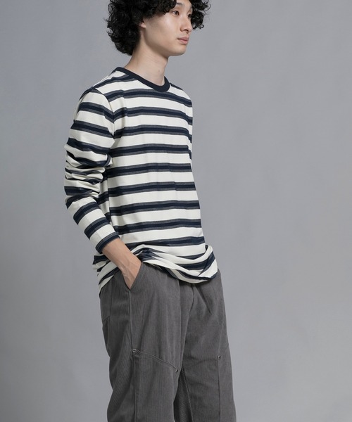aimoha(アイモハ)の「aimoha men Classic Stripes Crewneck Sweater(スウェット・メンズ・ブラック/グレー/ブルー・MEDIUM/LARGE/X-LARGE/XX-LARGE/XXX-LARGE)」の11枚目の写真