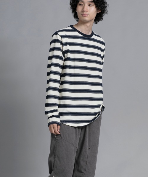 aimoha(アイモハ)の「aimoha men Classic Stripes Crewneck Sweater(スウェット・メンズ・ブラック/グレー/ブルー・MEDIUM/LARGE/X-LARGE/XX-LARGE/XXX-LARGE)」の20枚目の写真