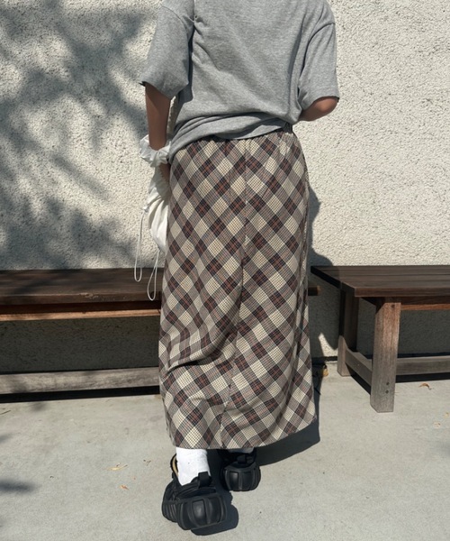 nemne store(ネンネストア)の「【keel】チェックミドルスカート(スカート・レディース・アイボリー/ベージュ・SMALL/MEDIUM)」の11枚目の写真