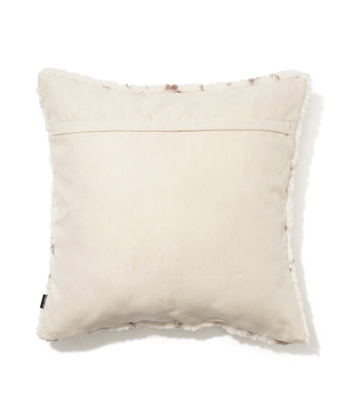 セール】ファー クッションカバー 450×450 アイボリー×グレー（G-037