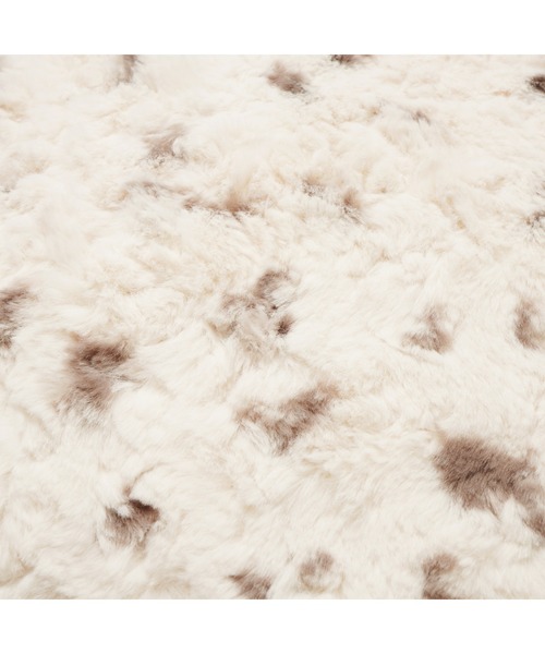 セール】ファー クッションカバー 450×450 アイボリー×グレー（G-037