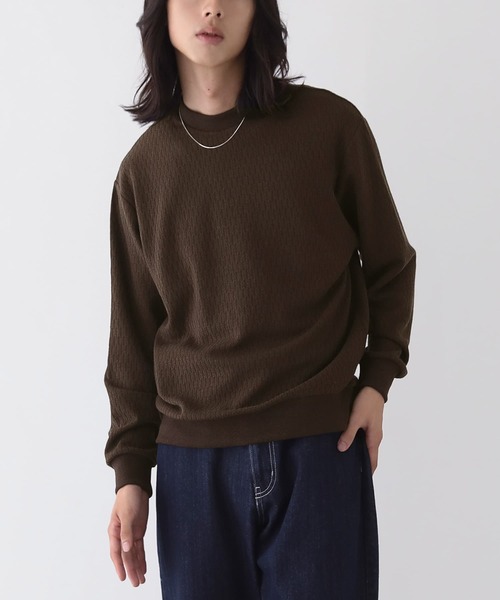 n'OrLABEL(ノアールレーベル)の「ライスサーマルプルオーバー(Tシャツ/カットソー・メンズ・ブラック/ブラウン・M/L)」の2枚目の写真