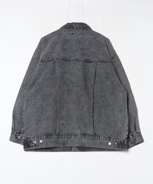 FUNALIVE(ファンアライブ)の「10oz wide denim jacket / 10oz ワイドデニムジャケット(デニムジャケット・メンズ・ブラック系2/ブラック/ブラック系3/ブラック系1/ネイビー・L/M)」の6枚目の写真
