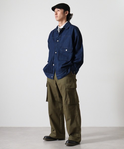 FUNALIVE(ファンアライブ)の「10oz wide denim jacket / 10oz ワイドデニムジャケット(デニムジャケット・メンズ・ブラック系2/ブラック/ブラック系3/ブラック系1/ネイビー・L/M)」の8枚目の写真