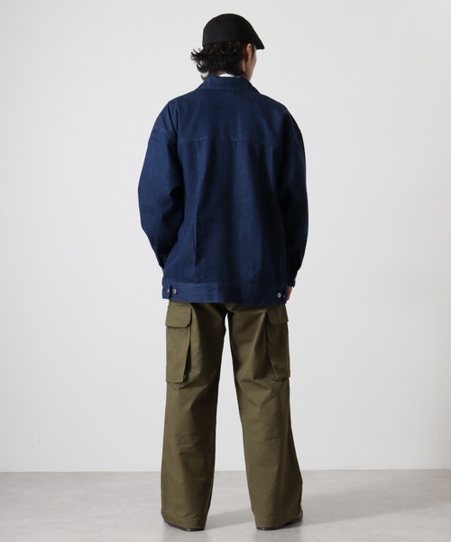FUNALIVE(ファンアライブ)の「10oz wide denim jacket / 10oz ワイドデニムジャケット(デニムジャケット・メンズ・ブラック系2/ブラック/ブラック系3/ブラック系1/ネイビー・L/M)」の9枚目の写真