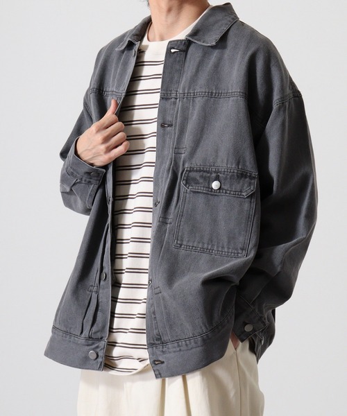 FUNALIVE(ファンアライブ)の「10oz wide denim jacket / 10oz ワイドデニムジャケット(デニムジャケット・メンズ・ブラック系2/ブラック/ブラック系3/ブラック系1/ネイビー・L/M)」の19枚目の写真