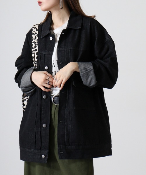 FUNALIVE(ファンアライブ)の「10oz wide denim jacket / 10oz ワイドデニムジャケット(デニムジャケット・メンズ・ブラック系2/ブラック/ブラック系3/ブラック系1/ネイビー・L/M)」の22枚目の写真