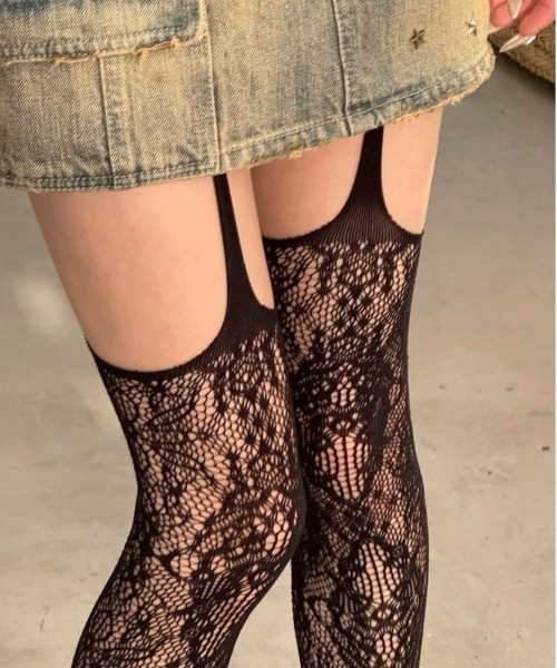 Burner（バーナー）の「【OKUOKU　0909】メッシュ パンスト ストッキング oku-tights-775707119717-8 N（タイツ/ストッキング・レディース・ピンク/ワインレッド/ホワイト/ブルー/グレー系その他/ブラック/パープル/ブラウン・FREE）」の2枚目の写真