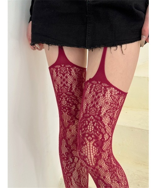 Burner（バーナー）の「【OKUOKU　0909】メッシュ パンスト ストッキング oku-tights-775707119717-8 N（タイツ/ストッキング・レディース・ピンク/ワインレッド/ホワイト/ブルー/グレー系その他/ブラック/パープル/ブラウン・FREE）」の8枚目の写真
