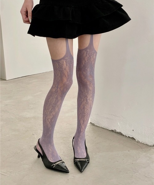 Burner（バーナー）の「【OKUOKU　0909】メッシュ パンスト ストッキング oku-tights-775707119717-8 N（タイツ/ストッキング・レディース・ピンク/ワインレッド/ホワイト/ブルー/グレー系その他/ブラック/パープル/ブラウン・FREE）」の11枚目の写真