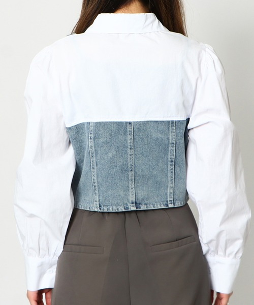 GORGE（ゴージ）の「ＺＩＰデニムビスチェ切替シャツ（シャツ/ブラウス・レディース・ブラック/ブルー・F）」の5枚目の写真