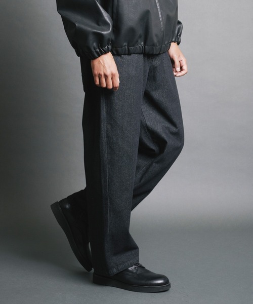 Magine(マージン)の「【SELECT】IR:10.5oz VINTAGE WASH LOOSE FIT DENIM PANTS/10.5oz ヴィンテージウォッシュ ルーズフィット デニムパンツ(デニムパンツ・メンズ・ケミカルウォッシュ/ブラック/ブラック系その他・M/L)」の2枚目の写真
