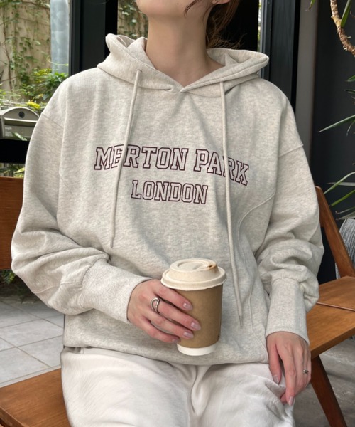 CIAOPANIC TYPY（チャオパニックティピー）の「アソートロゴオーバーサイズパーカー（パーカー・レディース・オフホワイト/グレー/ネイビー・ONE SIZE）」の4枚目の写真