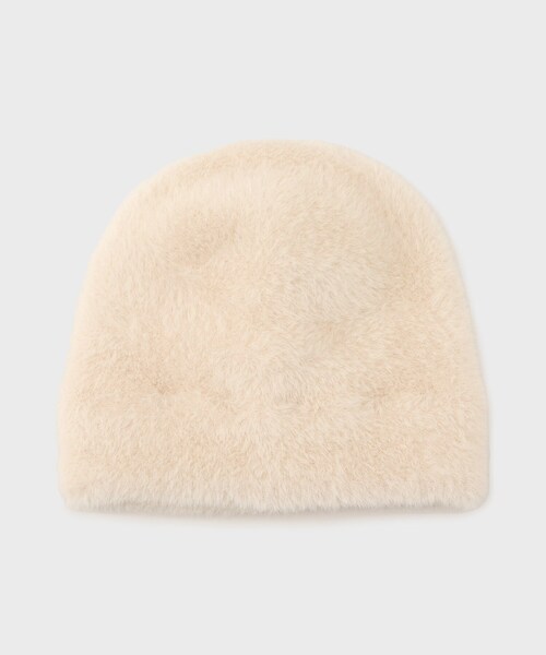 THE SHOP TK （ザ ショップ ティーケー ）の「◆【＠BAILA掲載】ファーワッチキャップ（ニットキャップ/ビーニー・レディース・アイボリー/ブラック・00）」の3枚目の写真