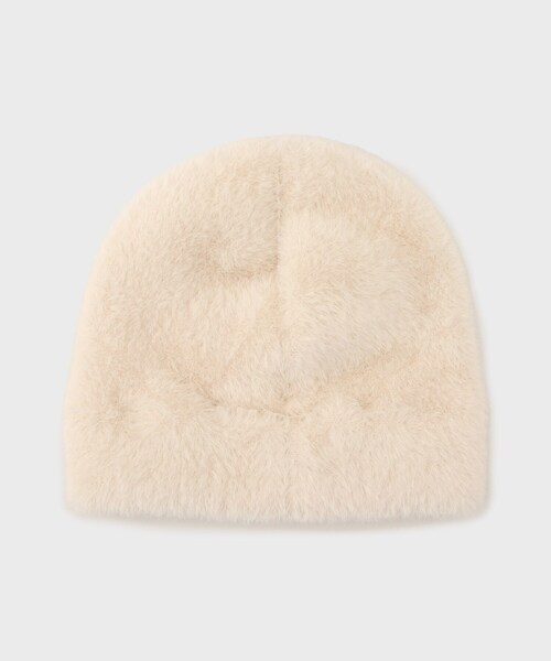 THE SHOP TK （ザ ショップ ティーケー ）の「◆【＠BAILA掲載】ファーワッチキャップ（ニットキャップ/ビーニー・レディース・アイボリー/ブラック・00）」の4枚目の写真