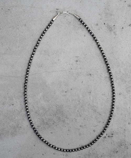 ERICKA NICOLAS BEGAY(エリッカ ニコラス ビゲイ)の「【ERICKA NICOLAS BEGAY】 NAVAJO PEARL NECKLACE / 5-60(ネックレス・メンズ・シルバー系2/シルバー系1・60cm)」の1枚目の写真