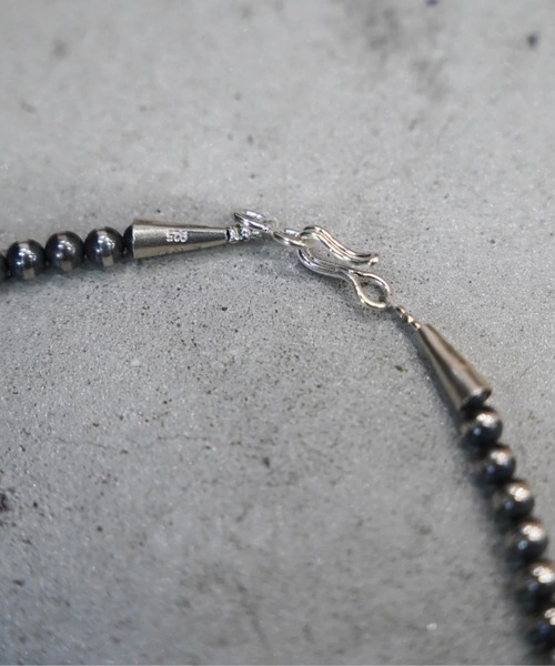 ERICKA NICOLAS BEGAY(エリッカ ニコラス ビゲイ)の「【ERICKA NICOLAS BEGAY】 NAVAJO PEARL NECKLACE / 5-60(ネックレス・メンズ・シルバー系2/シルバー系1・60cm)」の6枚目の写真