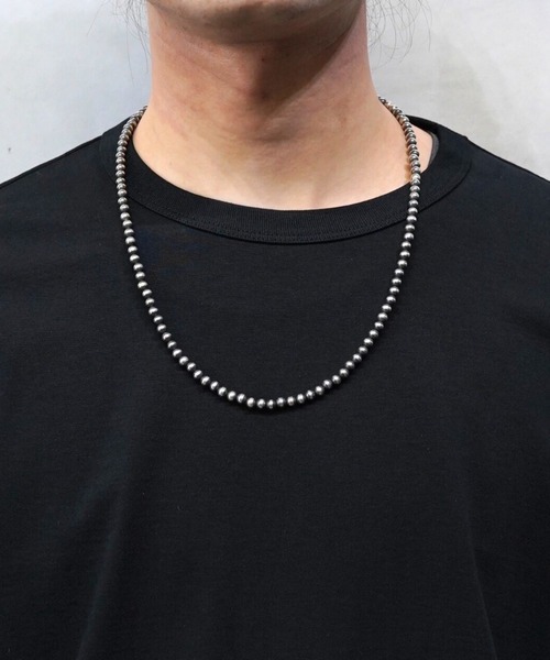 ERICKA NICOLAS BEGAY(エリッカ ニコラス ビゲイ)の「【ERICKA NICOLAS BEGAY】 NAVAJO PEARL NECKLACE / 5-60(ネックレス・メンズ・シルバー系2/シルバー系1・60cm)」の4枚目の写真