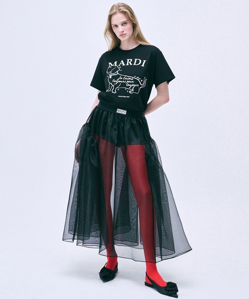 tシャツ TSHIRT SWING THE TAIL DDANJI FLOWER CHOKER レディース TSHIRT SWING THE TAIL DDANJI FLOWER CHOKER（Tシャツ