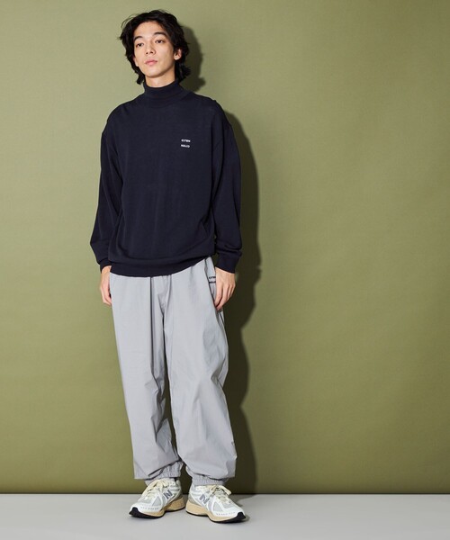 CITEN（シテン）の「＜CITEN＞ ハイゲージ ハイネック ニット（ニット/セーター・メンズ・オフホワイト/ネイビー・L/M）」の11枚目の写真