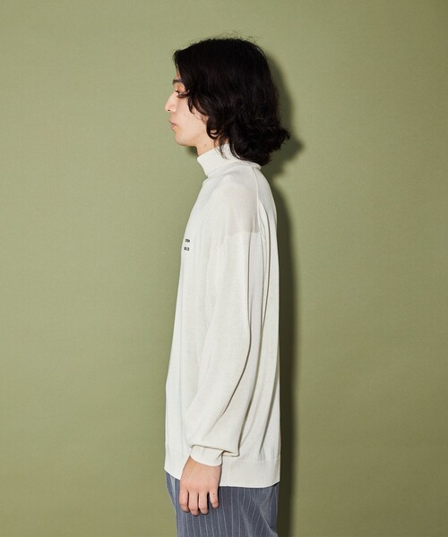 CITEN（シテン）の「＜CITEN＞ ハイゲージ ハイネック ニット（ニット/セーター・メンズ・オフホワイト/ネイビー・L/M）」の13枚目の写真