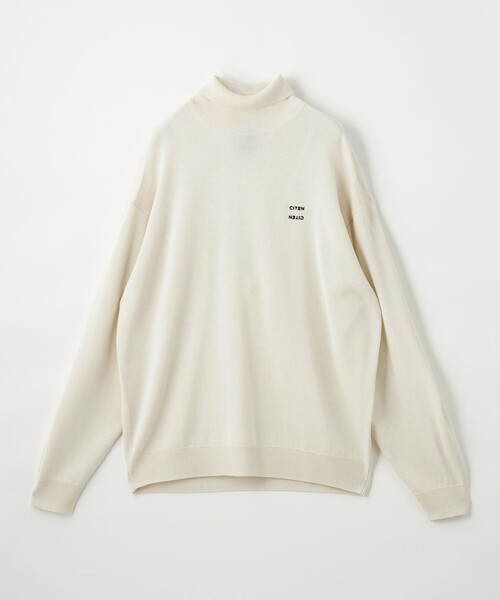 CITEN（シテン）の「＜CITEN＞ ハイゲージ ハイネック ニット（ニット/セーター・メンズ・オフホワイト/ネイビー・L/M）」の18枚目の写真
