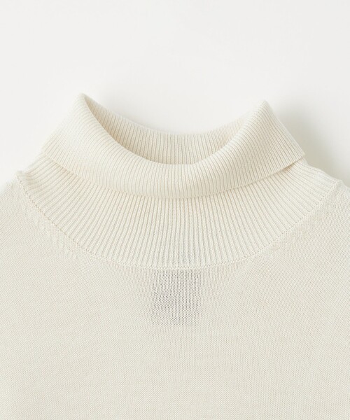 CITEN（シテン）の「＜CITEN＞ ハイゲージ ハイネック ニット（ニット/セーター・メンズ・オフホワイト/ネイビー・L/M）」の20枚目の写真