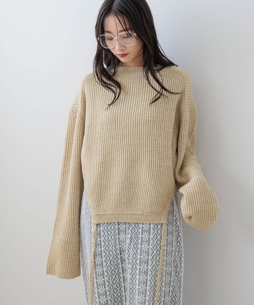 LOWRYS FARM（ローリーズファーム）の「マルチＷＡＹニットレース２Ｐワンピース 151586（ワンピース・レディース・ブルー/アイボリー/ブラック・FREE）」の4枚目の写真