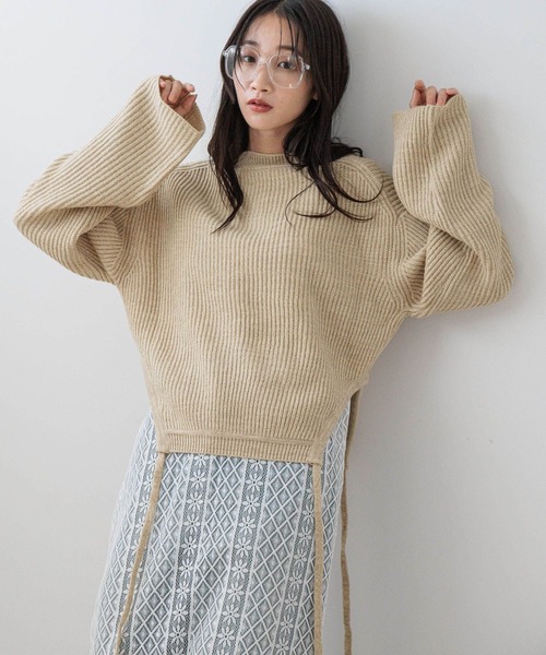 LOWRYS FARM（ローリーズファーム）の「マルチＷＡＹニットレース２Ｐワンピース 151586（ワンピース・レディース・ブルー/アイボリー/ブラック・FREE）」の5枚目の写真