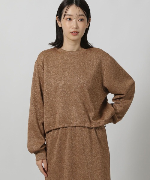 LAKOLE（ラコレ）の「ニットソーラメドロストプルオーバー / 232356（スウェット・レディース・オートミール/ブラウン/ブラック/杢グレー・FREE）」の3枚目の写真