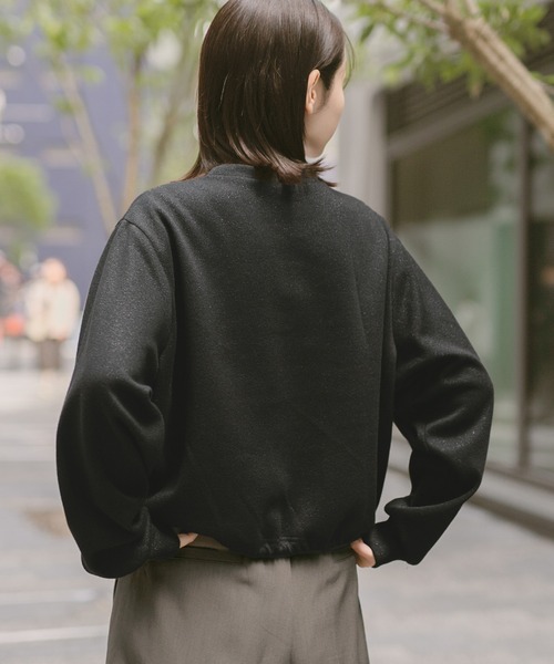 LAKOLE（ラコレ）の「ニットソーラメドロストプルオーバー / 232356（スウェット・レディース・オートミール/ブラウン/ブラック/杢グレー・FREE）」の12枚目の写真