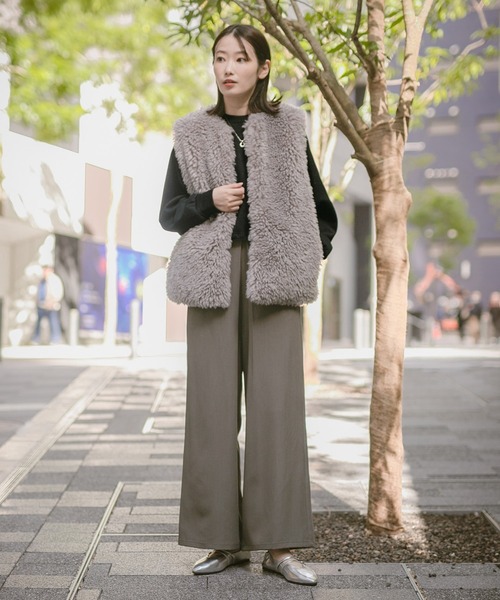 LAKOLE（ラコレ）の「ニットソーラメドロストプルオーバー / 232356（スウェット・レディース・オートミール/ブラウン/ブラック/杢グレー・FREE）」の5枚目の写真