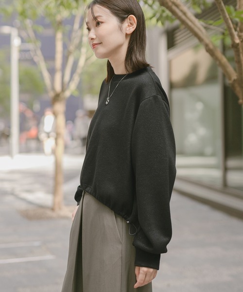 LAKOLE（ラコレ）の「ニットソーラメドロストプルオーバー / 232356（スウェット・レディース・オートミール/ブラウン/ブラック/杢グレー・FREE）」の11枚目の写真