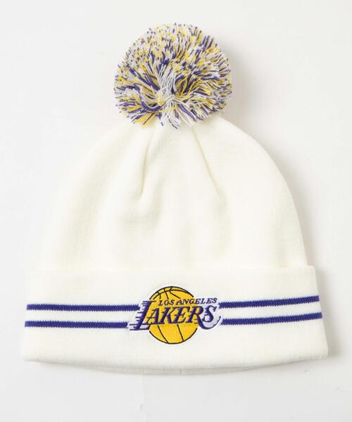 NBA（エヌビーエー）の「∴WEGO/別注NBA ポンポンニットキャップ（ニットキャップ/ビーニー・レディース・ブラック/ブルー/オフホワイト/レッド・FREE）」の8枚目の写真