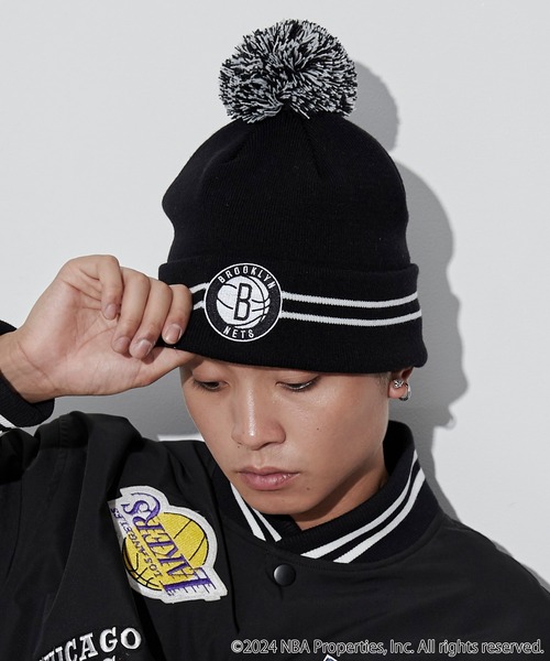 NBA（エヌビーエー）の「∴WEGO/別注NBA ポンポンニットキャップ（ニットキャップ/ビーニー・レディース・ブラック/ブルー/オフホワイト/レッド・FREE）」の19枚目の写真