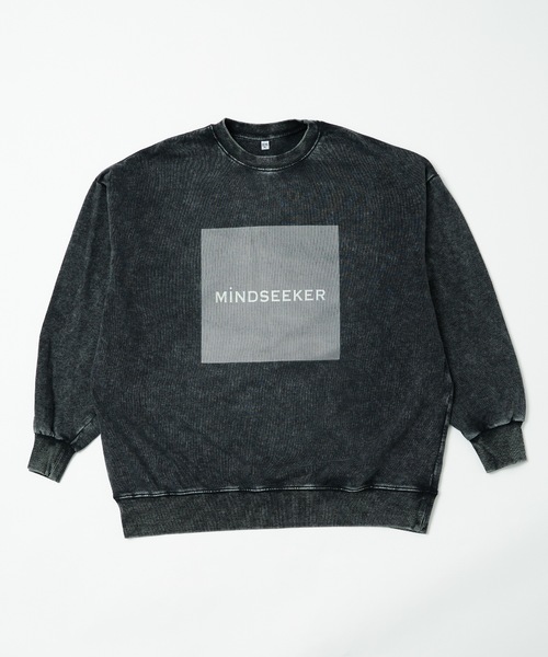 美品 mindseeker 長袖カットソー スウェット ブラック XL Square Logo Sweat(スウェット)|mindseeker(マインド