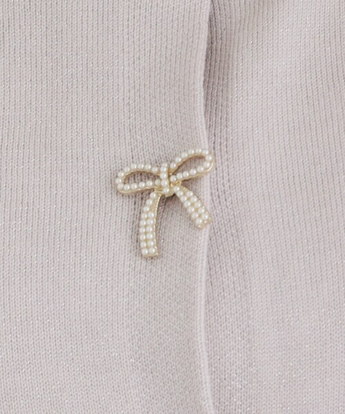 index（インデックス）の「◆リボンパール調ビジューカーディガン【洗える】（カーディガン/ボレロ・レディース・オフホワイト/ブラック/サックスブルー系5/ピンク系1・36/38/40/42）」の16枚目の写真