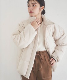【150㎝前後の小柄さんサイズ】裾ドロスト ミドル丈 中綿ジャケット