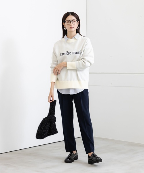 Elura（エルーラ）の「ロゴニット/150343（ニット/セーター・レディース・ホワイト/グレー・LARGE/MEDIUM）」の6枚目の写真