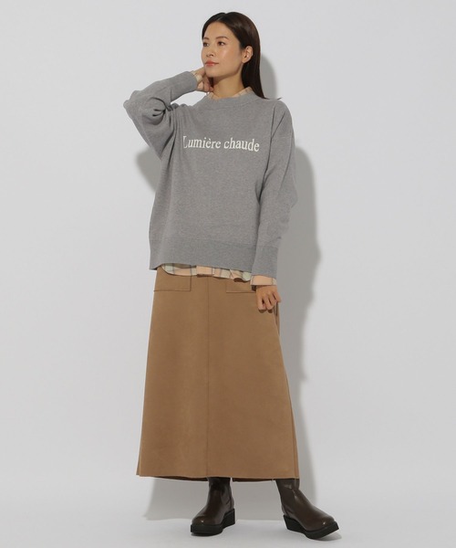 Elura（エルーラ）の「ロゴニット/150343（ニット/セーター・レディース・ホワイト/グレー・LARGE/MEDIUM）」の7枚目の写真