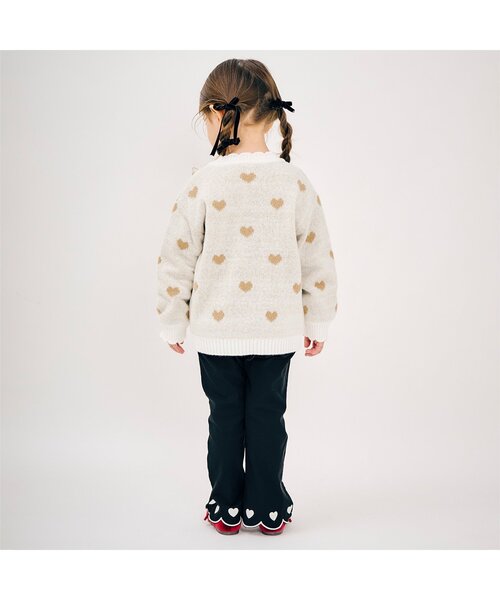 apres les cours（アプレレクール）の「【あったか】裏起毛ハートスカラップパンツ（その他パンツ・キッズ・ブラック/アイボリー/インディゴブルー・80/90/100/110/120/130/140）」の5枚目の写真