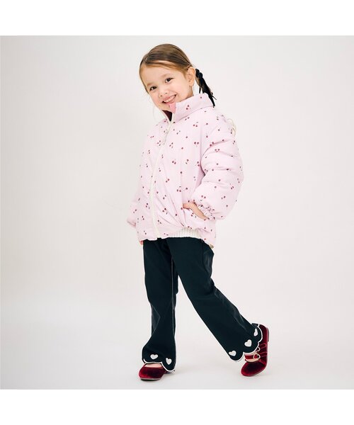 apres les cours（アプレレクール）の「【あったか】裏起毛ハートスカラップパンツ（その他パンツ・キッズ・ブラック/アイボリー/インディゴブルー・80/90/100/110/120/130/140）」の6枚目の写真